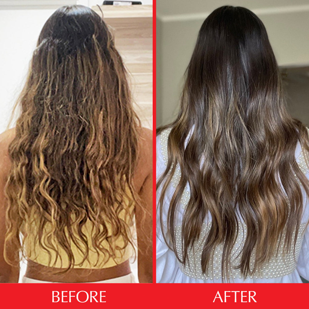 before and after using conditioner