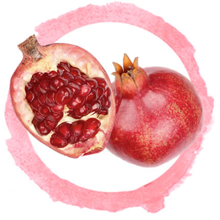 Sliced pomegranate