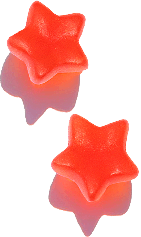 two gummy stars 