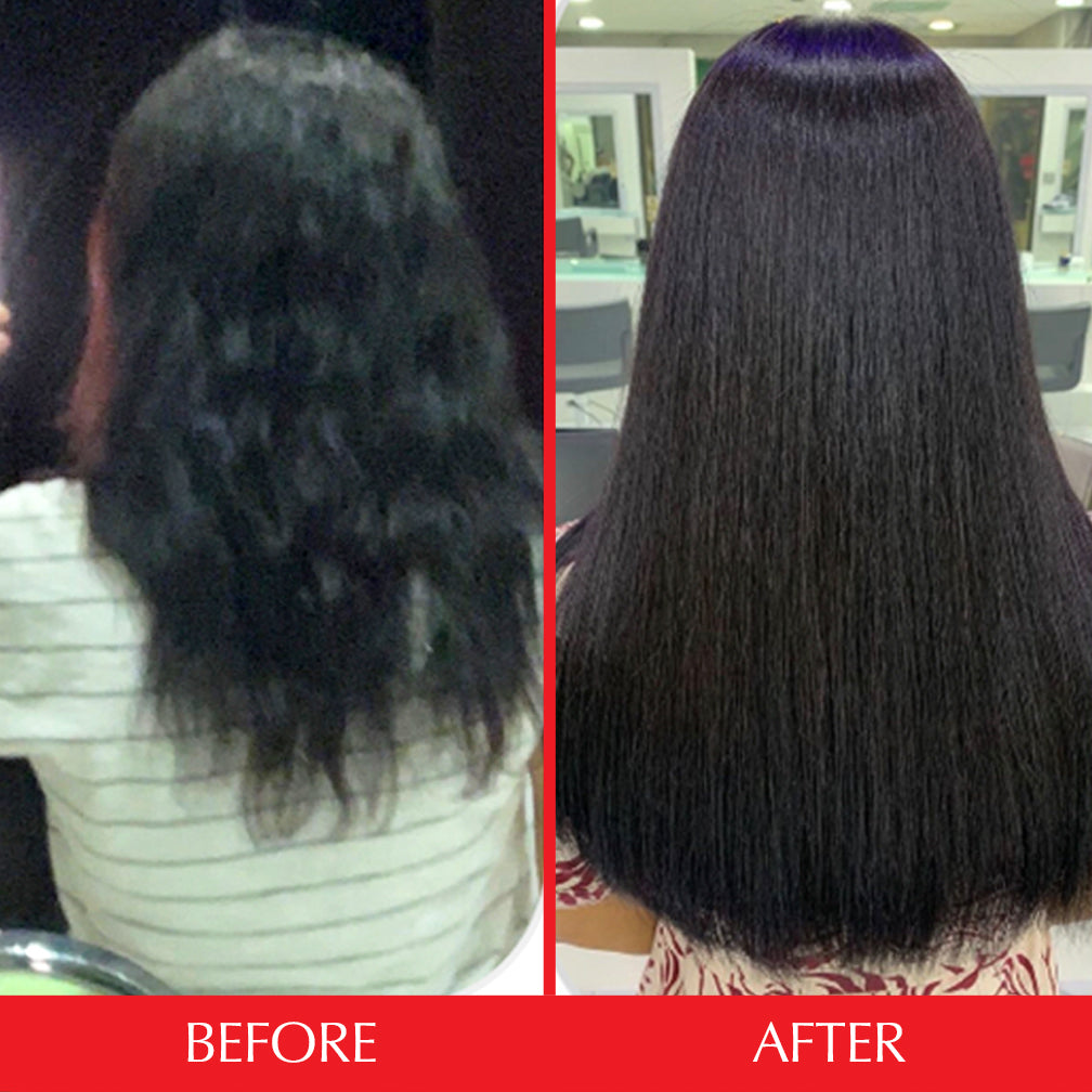 before and after shampoo