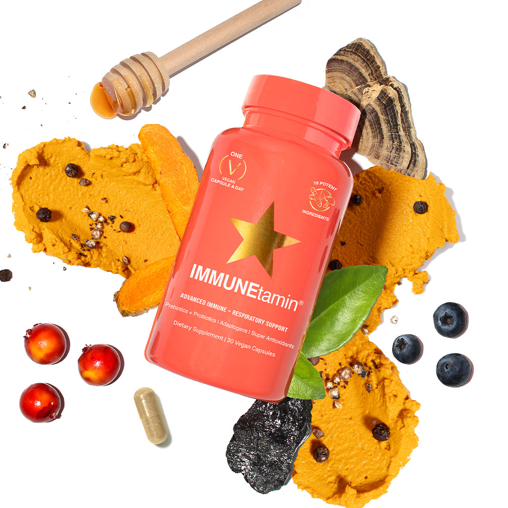 IMMUNEtamin with ingredients around it