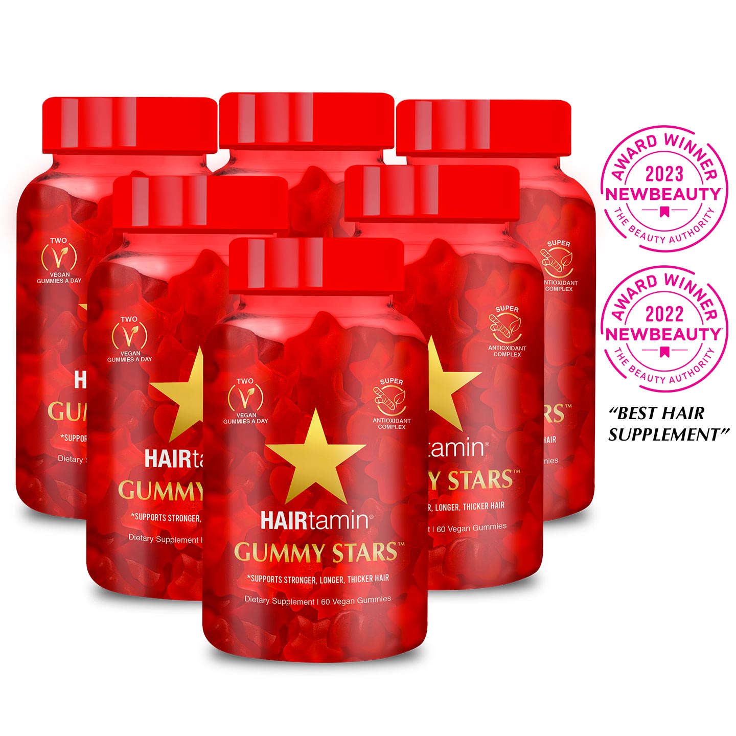 6 Month Supply - Six Bottles of Gummy Stars