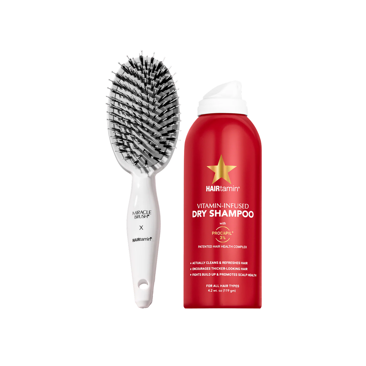 Peptide Dry Shampoo & Miracle Brush Bundle