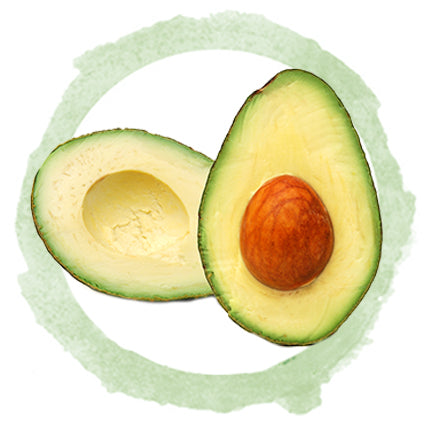 Avocado surrounded by green circle