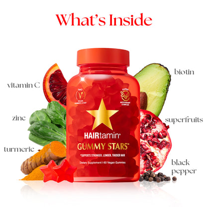 What's Inside: vitamin c, zinc, turmeric, biotin, superfruits, black pepper