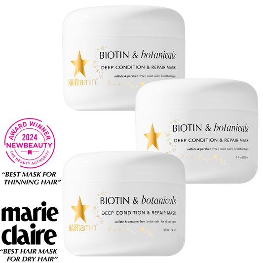 Biotin & Botanicals Deep Condition & Repair Hair Mask - 3 Pack