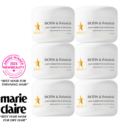 Biotin & Botanicals Deep Condition & Repair Hair Mask - 6 Pack