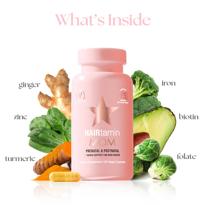 What's Inside: ginger, zinc, turmeric, iron, biotin, folate