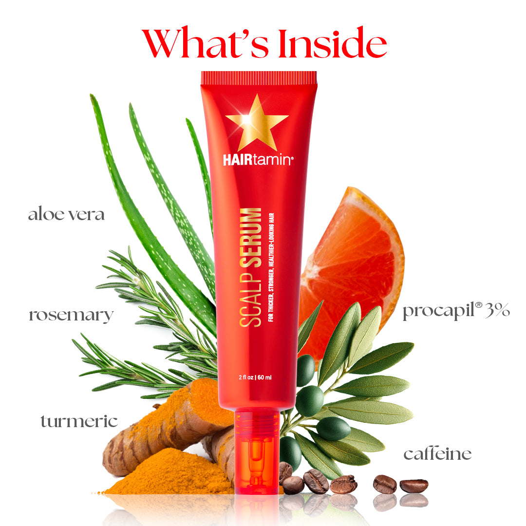 What's Inside: rosemary, aloe vera, turmeric, caffeine, procapil® 3%