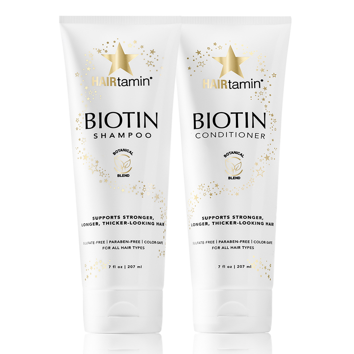 HAIRtamin Hair Conditioner, Biotin & Botanicals Deep Conditioning Mask for Dry, Damaged, Bleached Hair Repair, Moisturizing Hair Treatment for Curly Hair, 8 Fl Oz