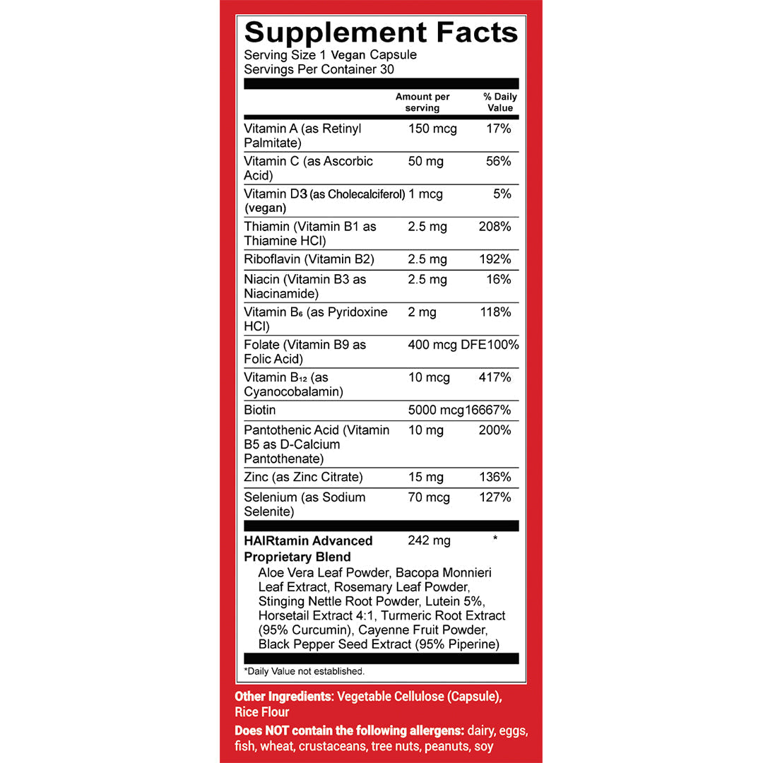 advanced formula supplement facts