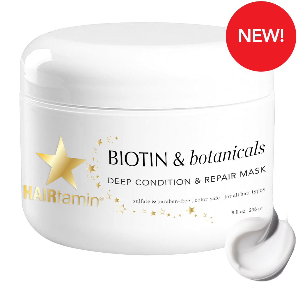 1 Pack - Biotin & botanicals deep condition and repair hair mask container