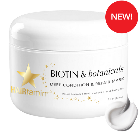 1 Pack - Biotin & botanicals deep condition and repair hair mask container