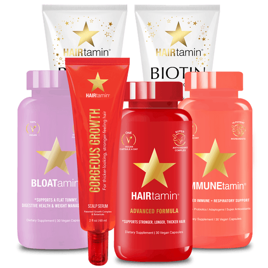 BLOATamin, Scalp Serum, IMMUNEtamin, Advanced Formula, Biotin Shampoo and Conditioner